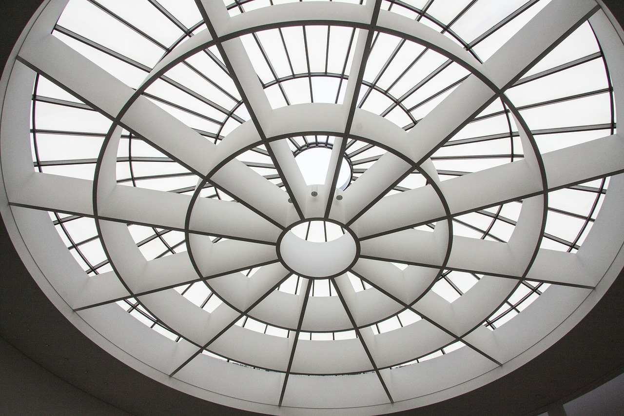 dome light architecture entrance hall free photo