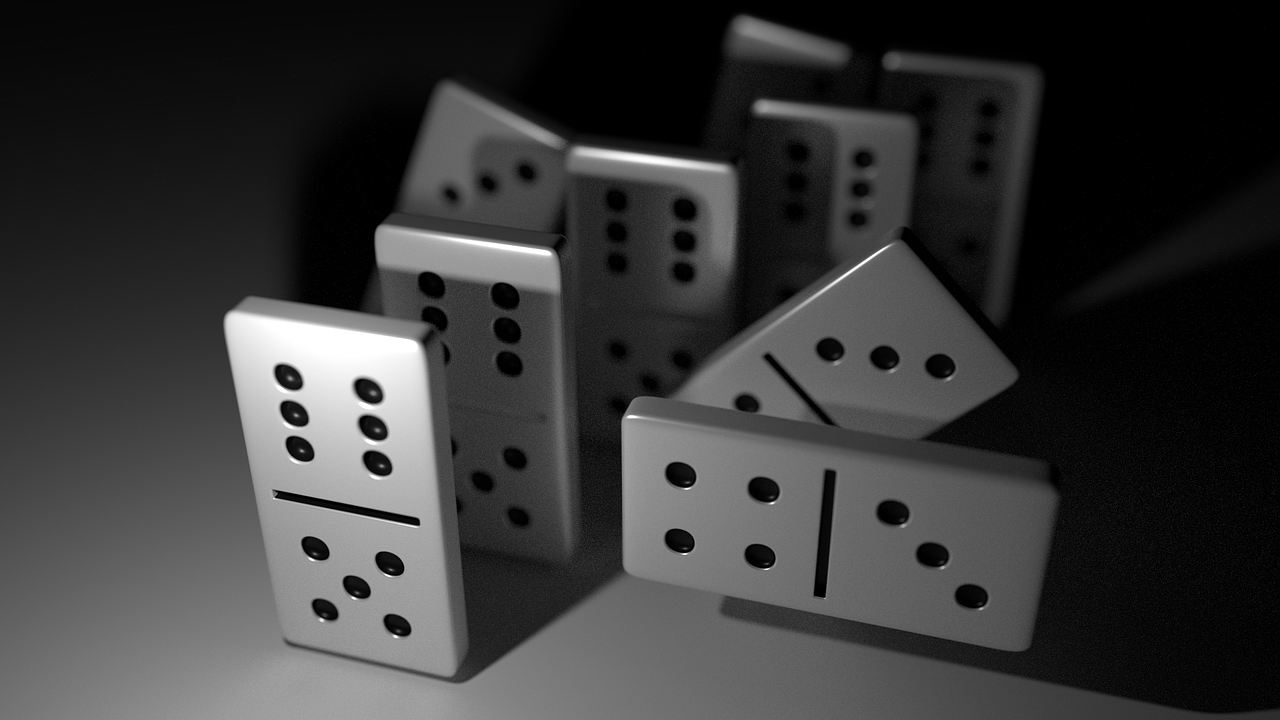 dominoes black white domino-game free photo