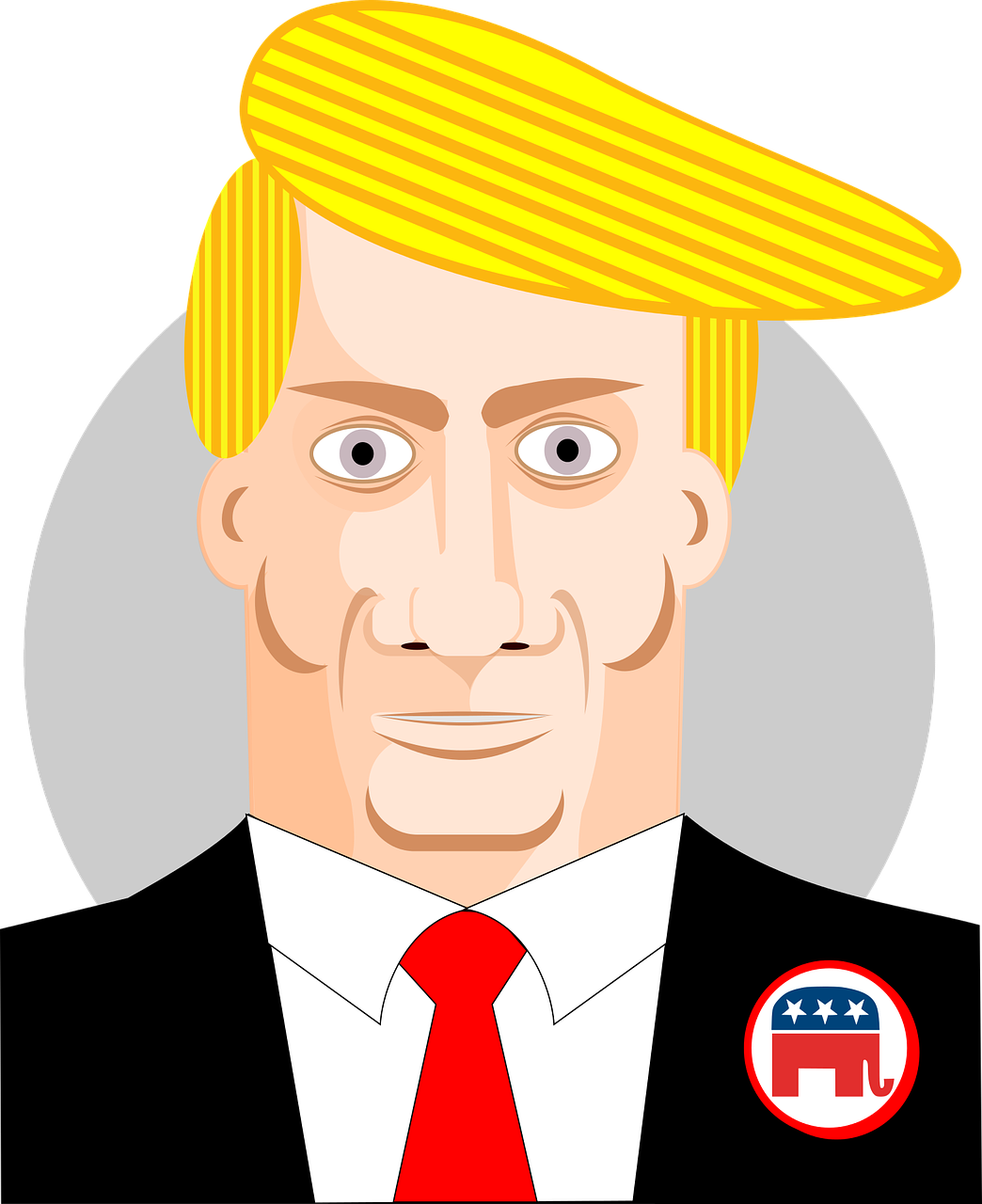 donald trump caricature president free photo