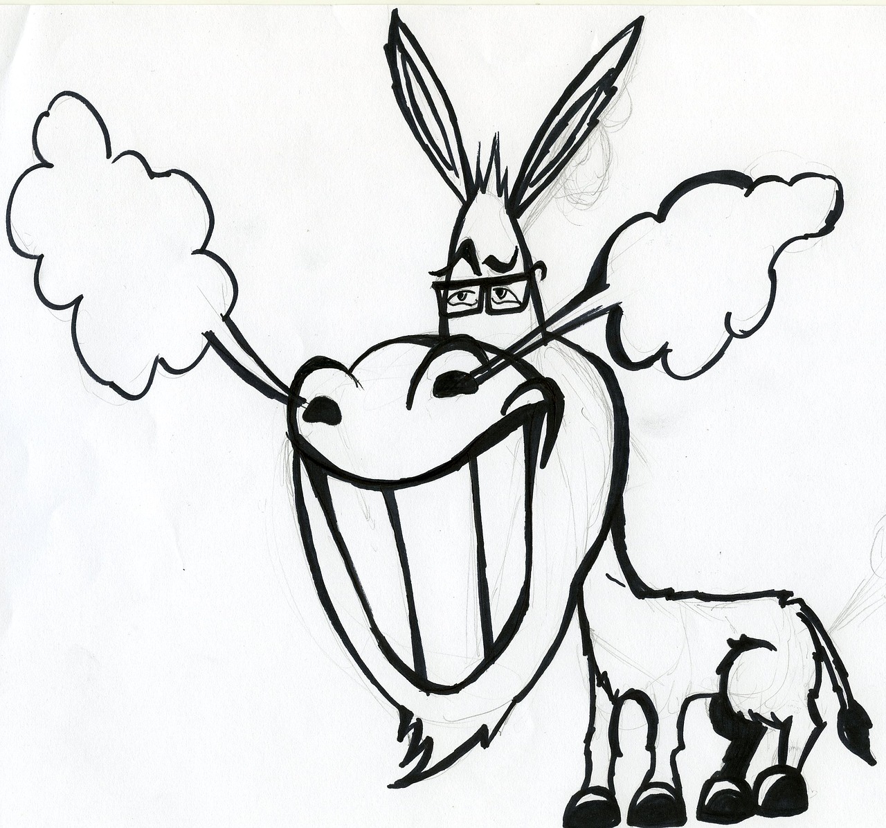 donkey caricature animal free photo