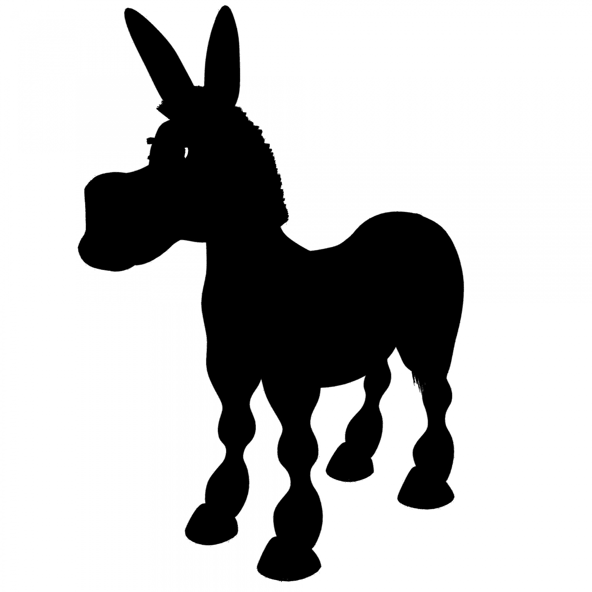 black silhouette donkey free photo