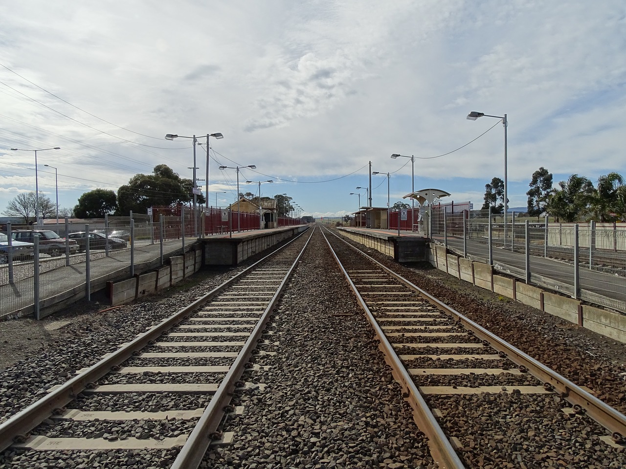 donnybrook railway station track platform free photo