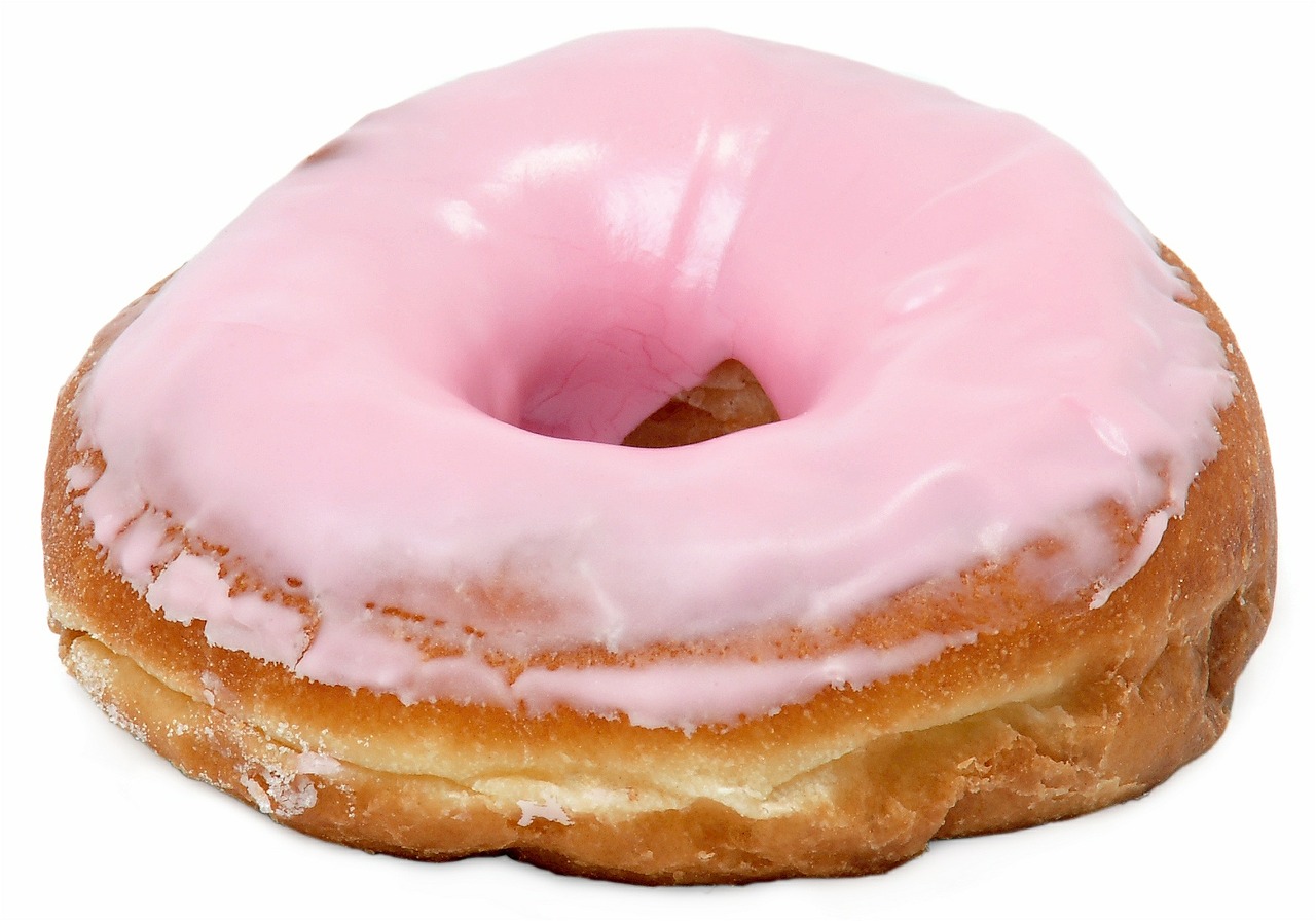 donut frosted pink free photo