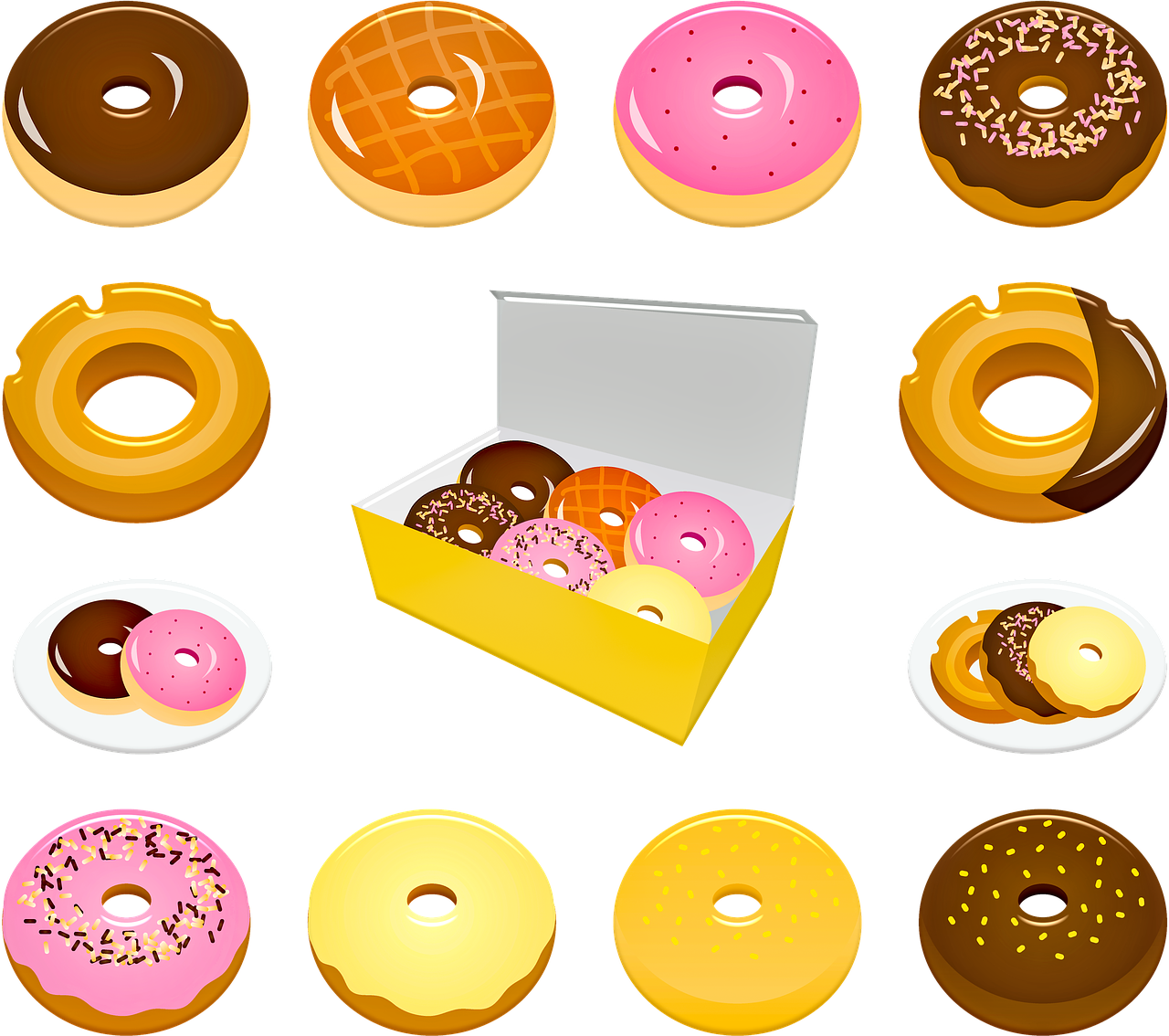 donuts  chocolate  pink free photo