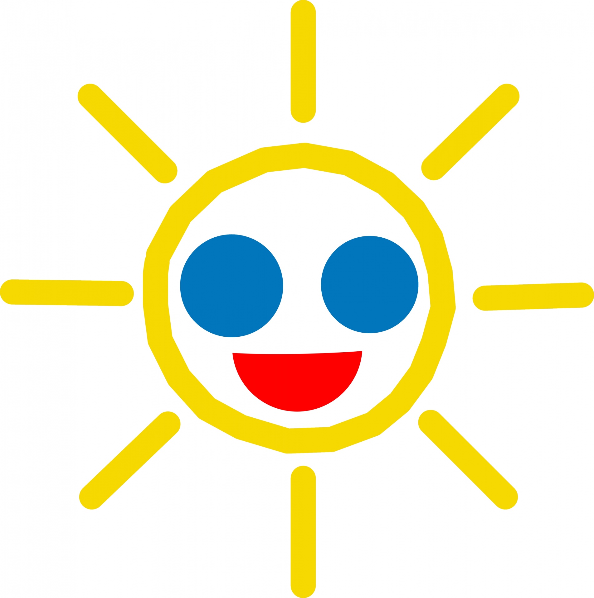 doodle sun icon free photo