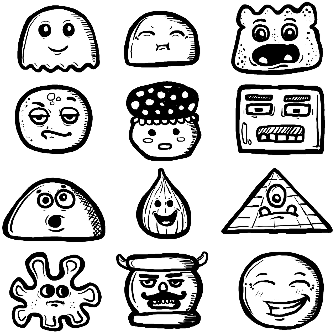 easy doodle characters