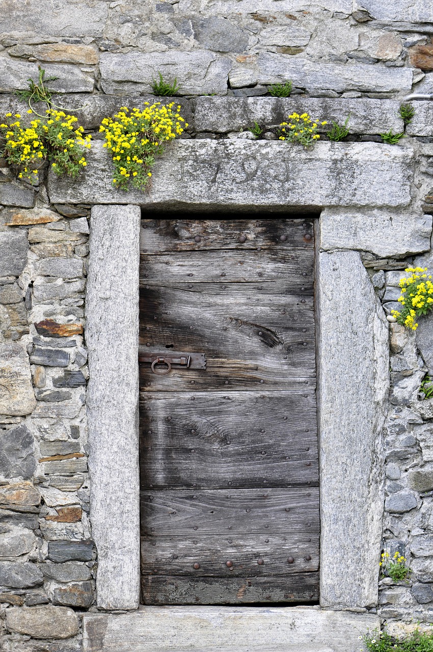 door wood stone free photo