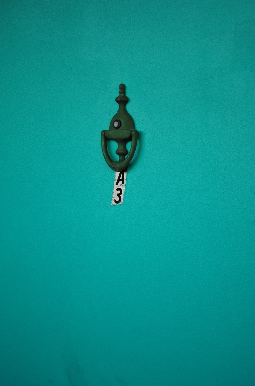 door knocker green free photo