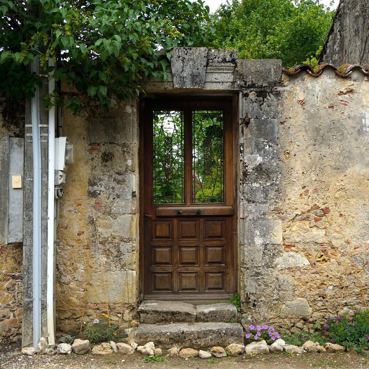 door secret garden wall free photo