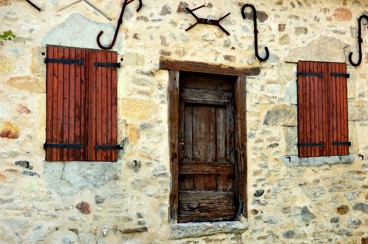 door shutters houses free photo