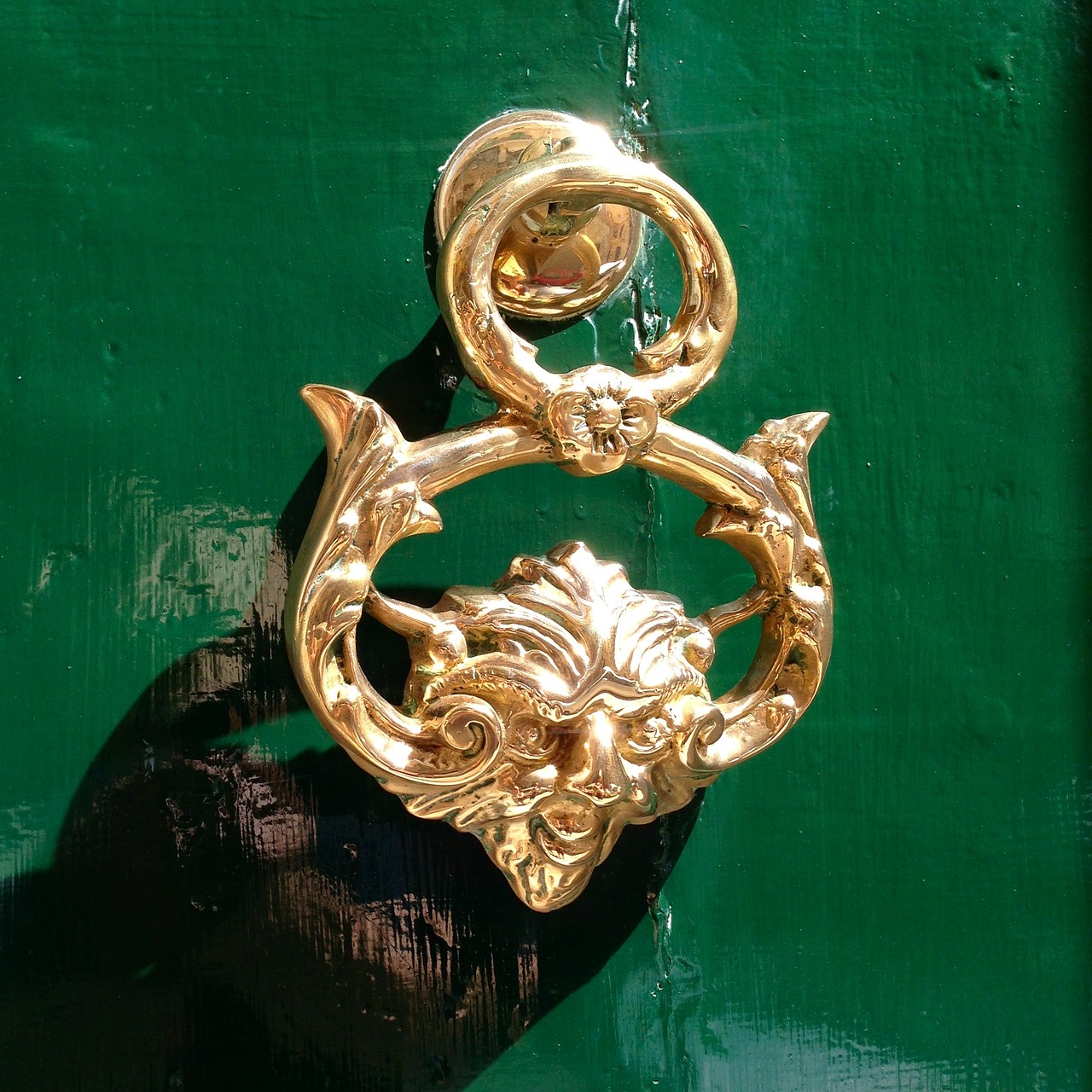 door knocker brass free photo