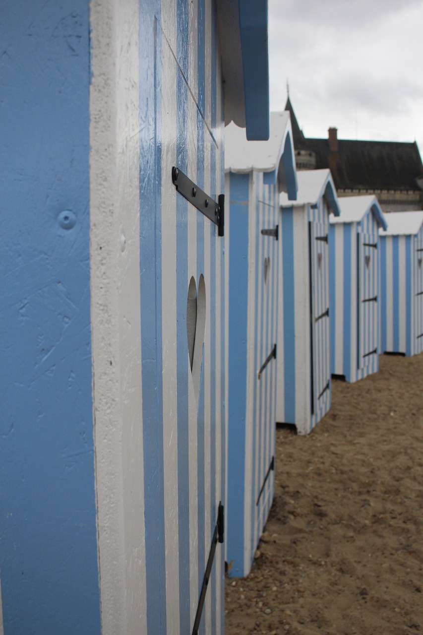 door beach blue free photo