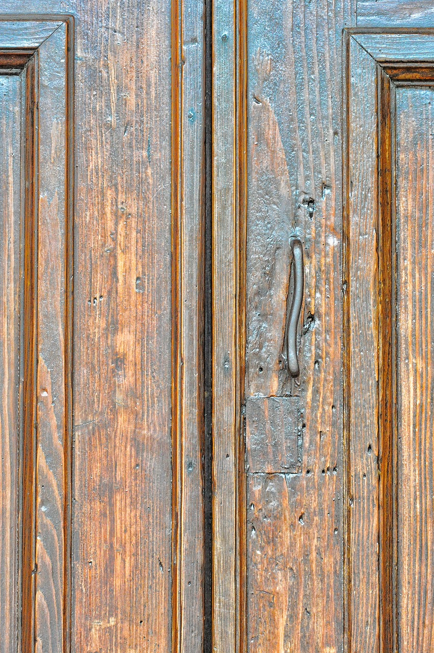 door wood iron free photo