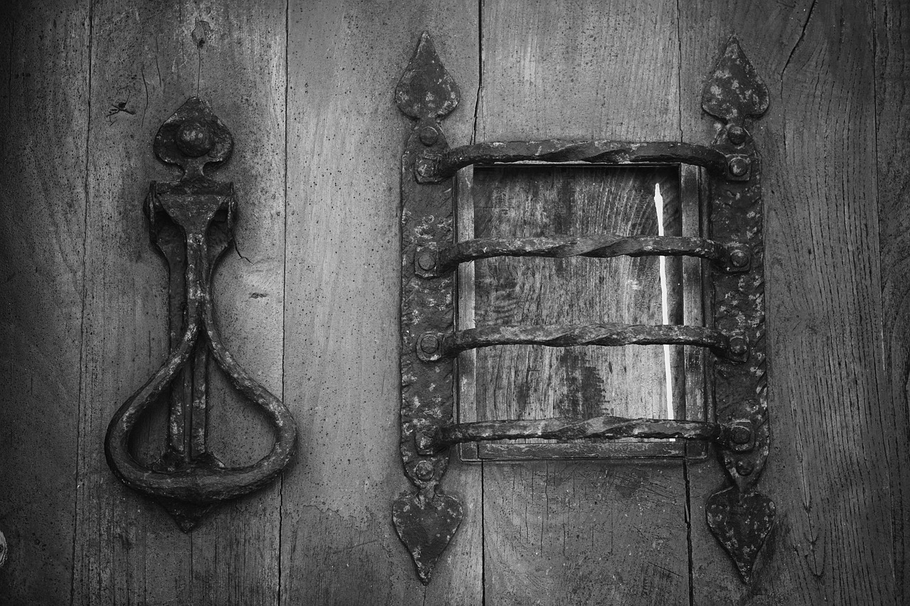 door wrought iron metal free photo