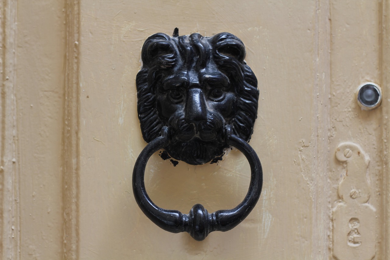 door knocker lion free photo