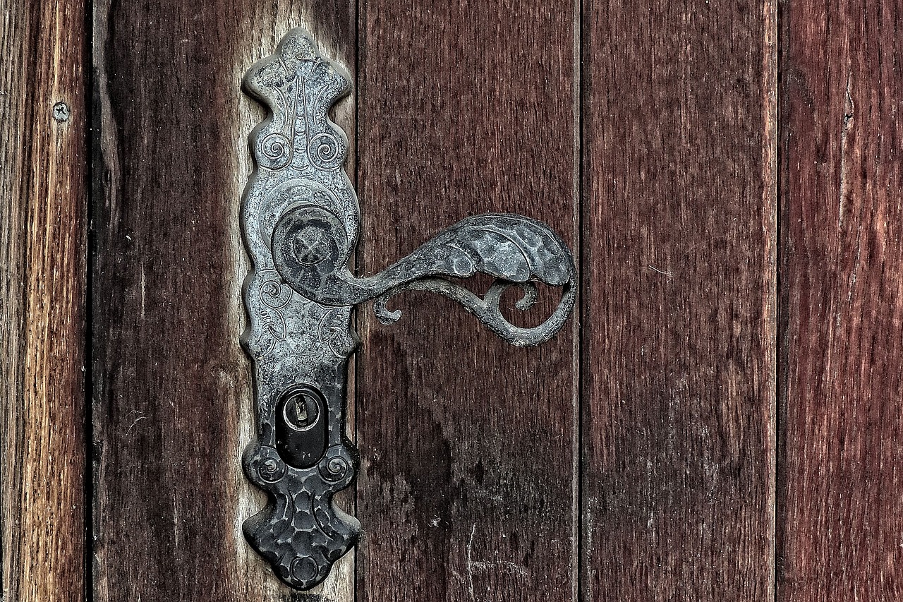 door wooden door door handle free photo