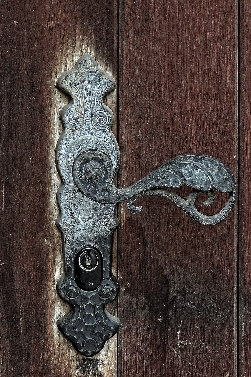 door wooden door door handle free photo