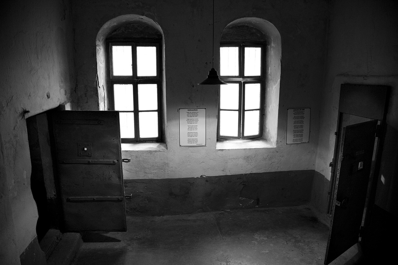 door window prison free photo