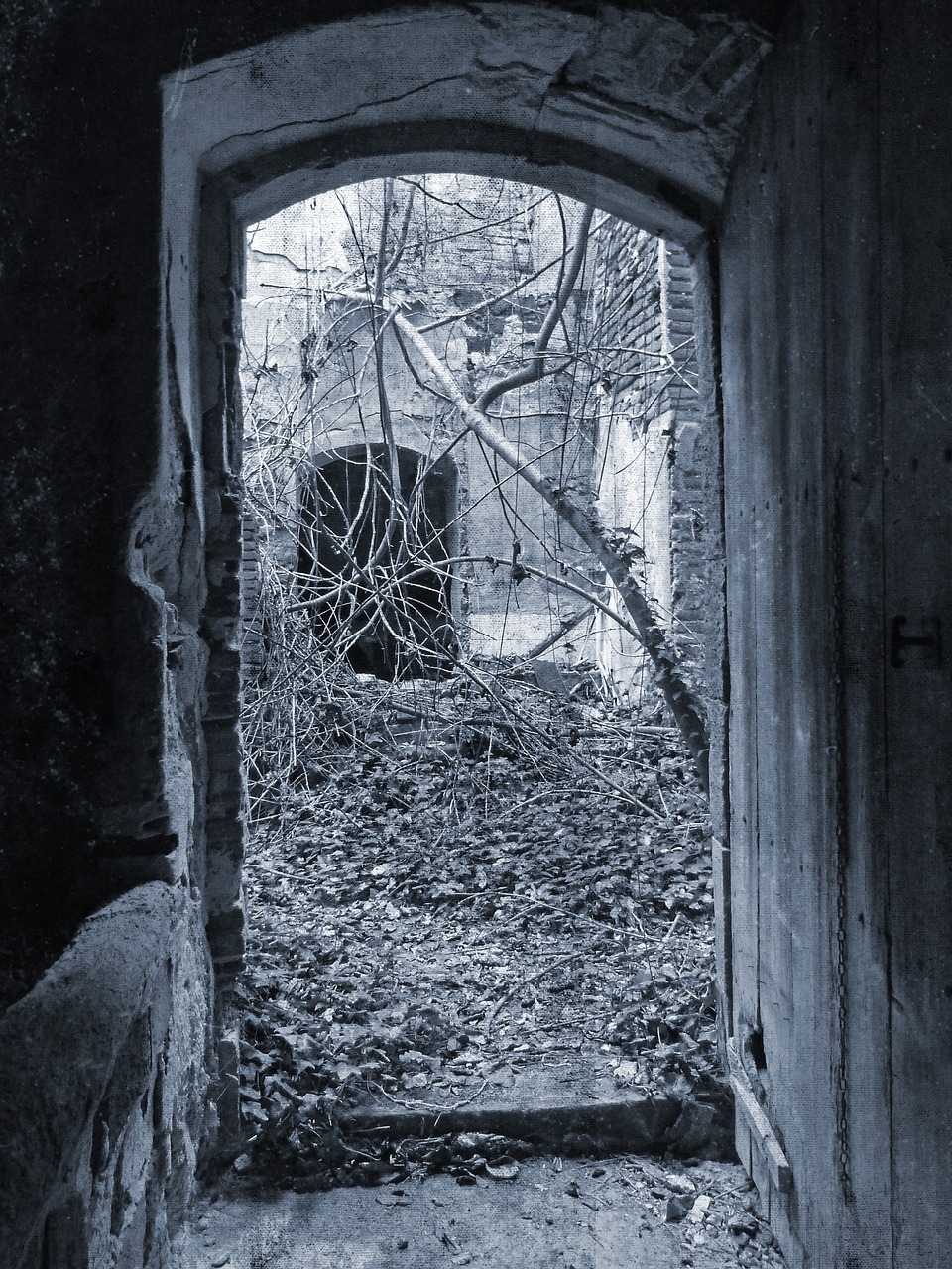 door ruin mystery free photo