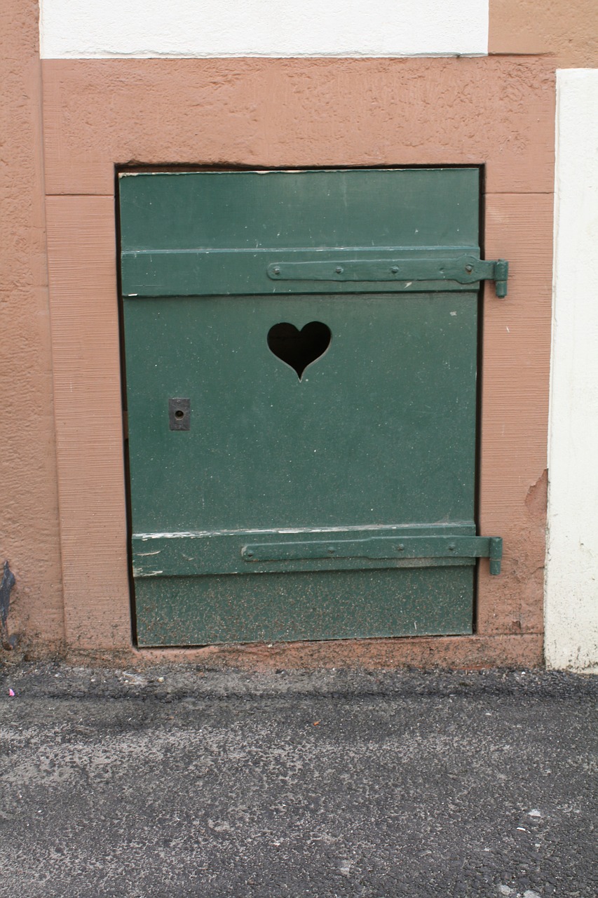 door heart wooden door free photo