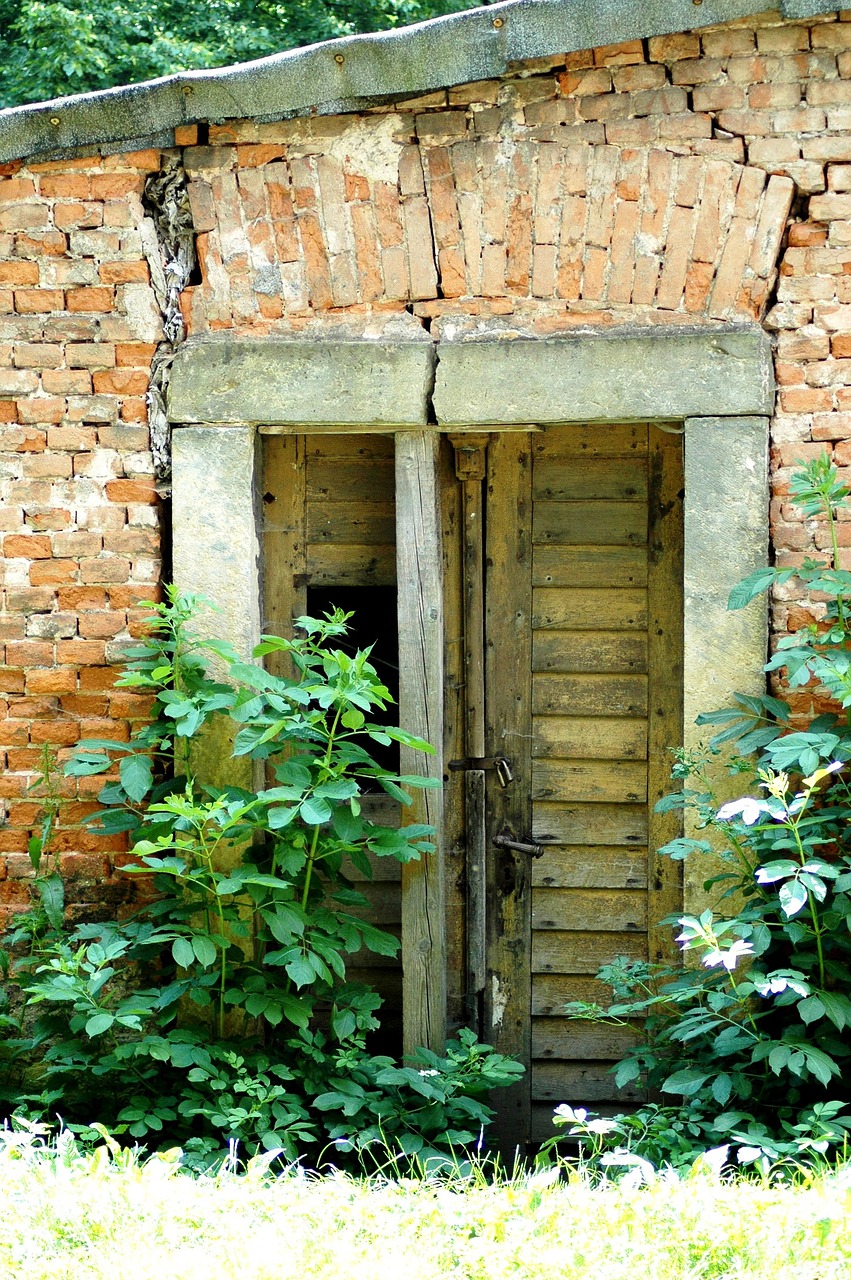 door wall bricks free photo