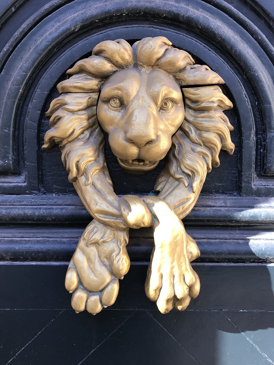 door lion knocker free photo