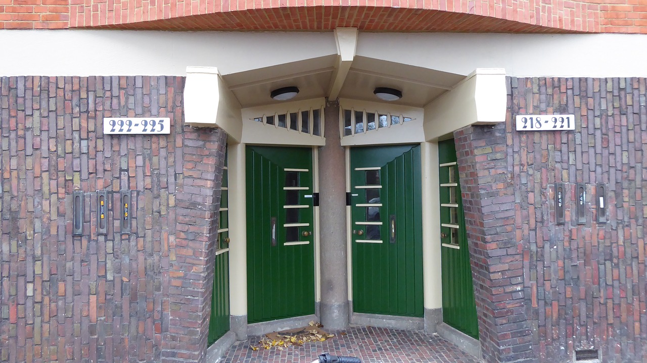 door architecture amsterdam school free photo