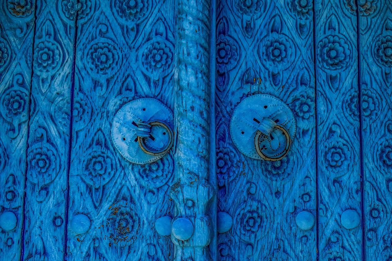 door  wooden  blue free photo