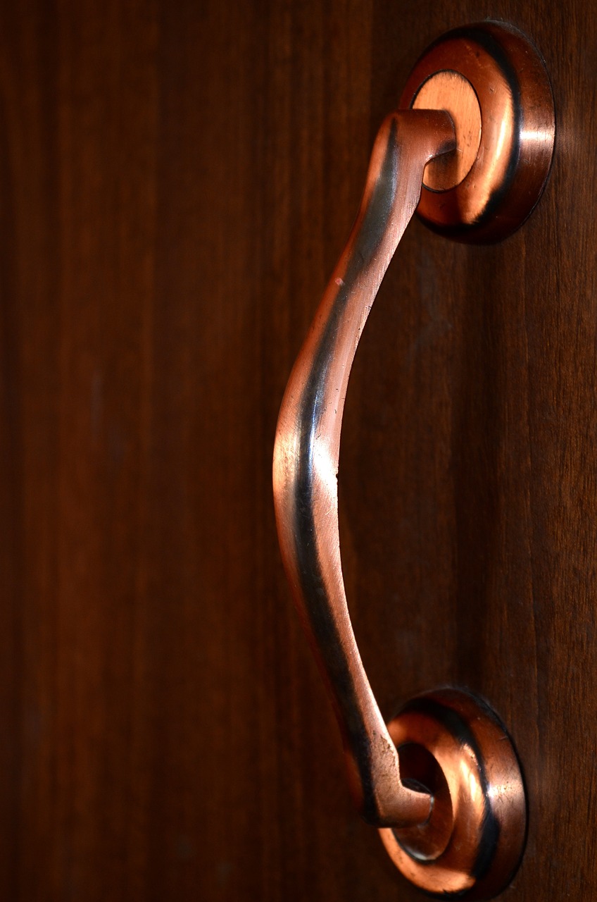 door handle copper free photo
