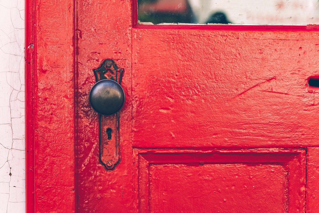 door  red  entry free photo