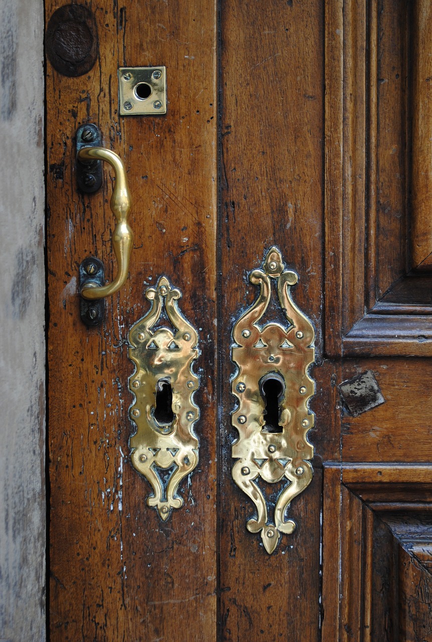 door fittings brass free photo