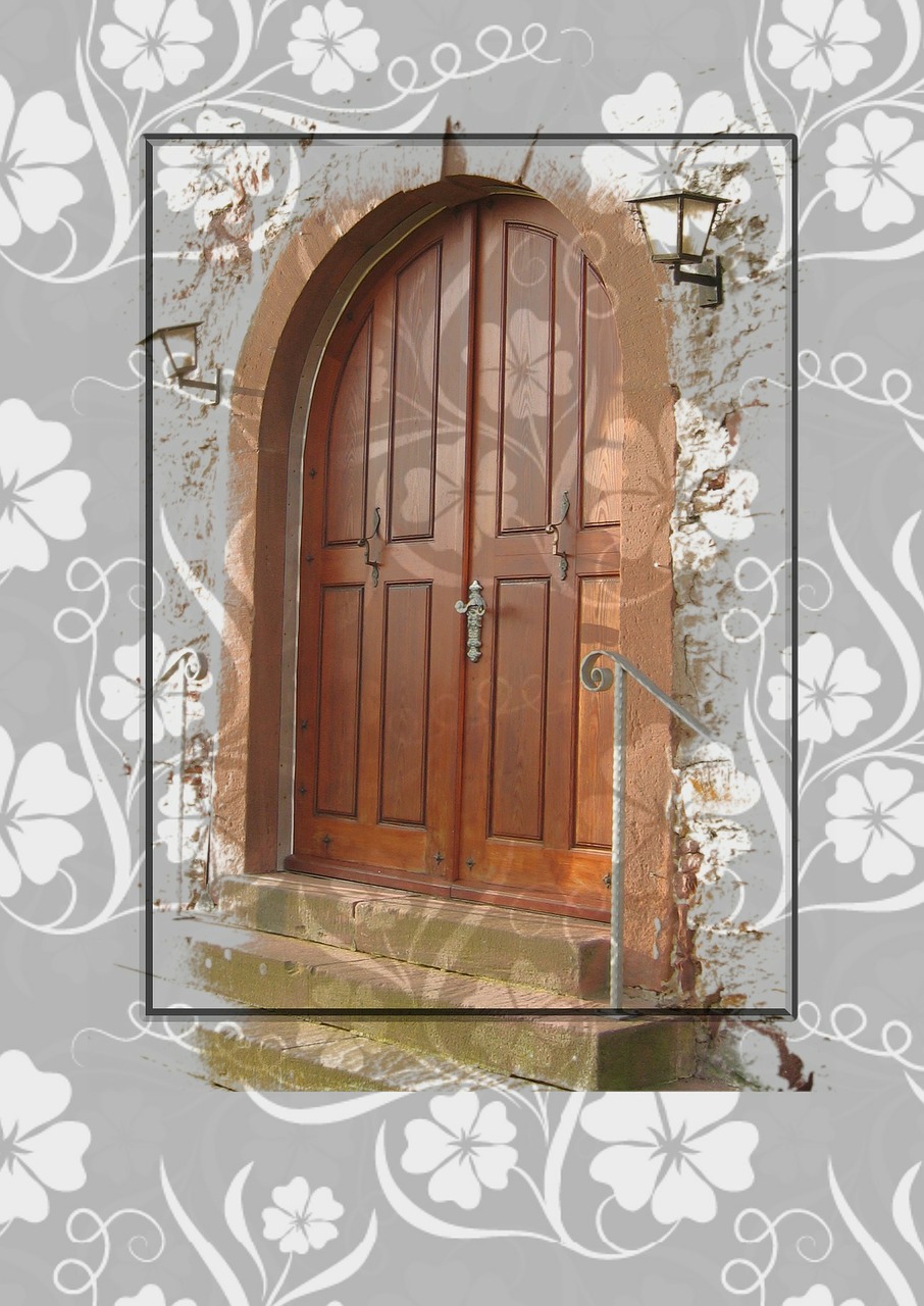 door stairs church free photo