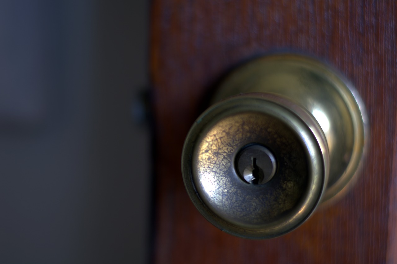 door handle lock wooden door free photo