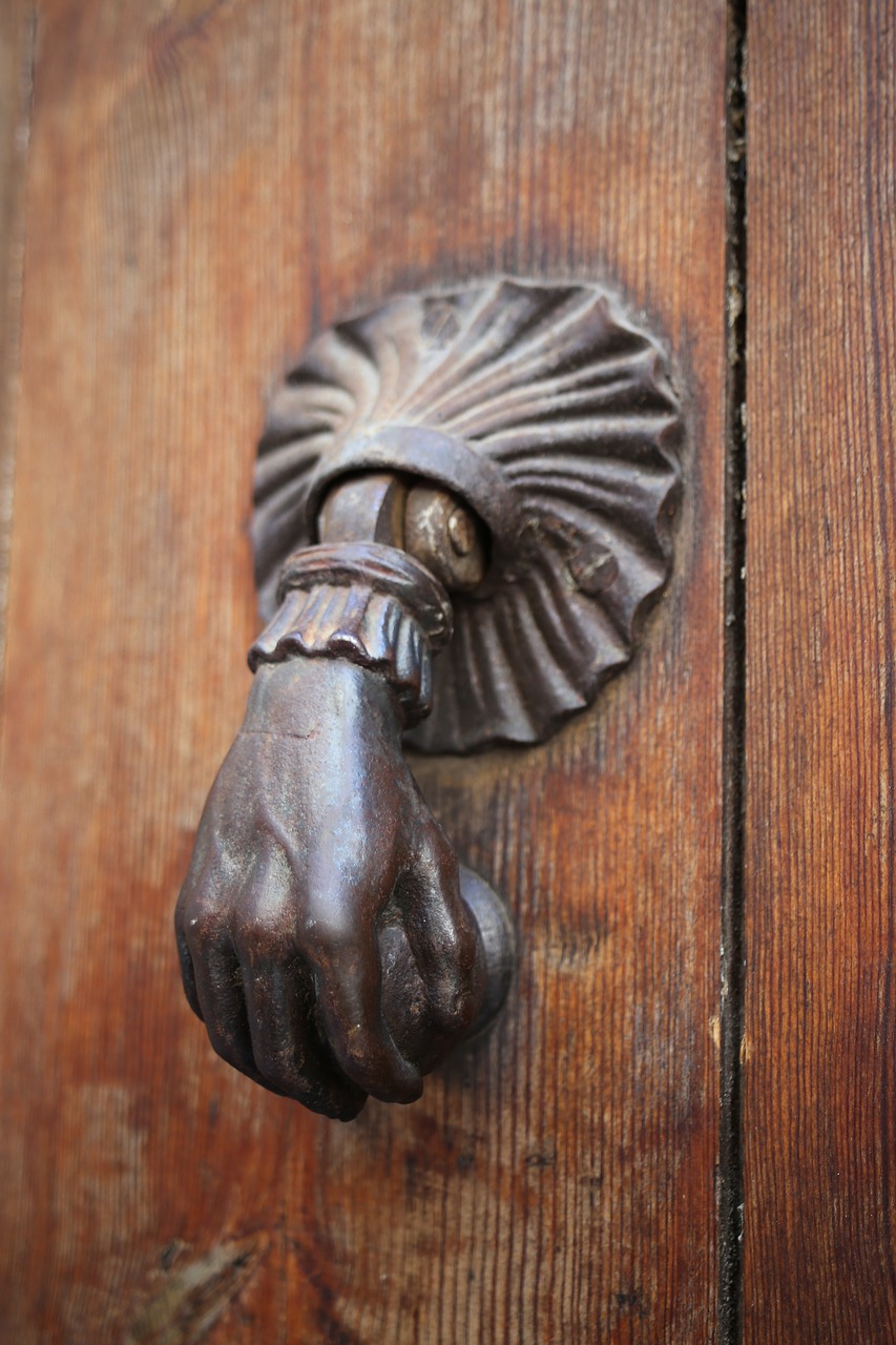 door handle  doorknocker  front door free photo