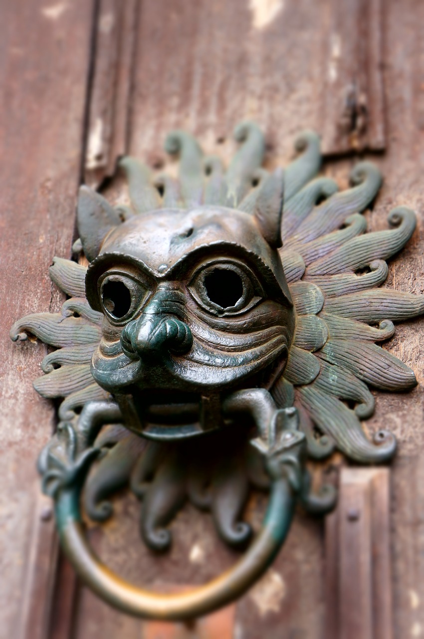 door knocker door face free photo