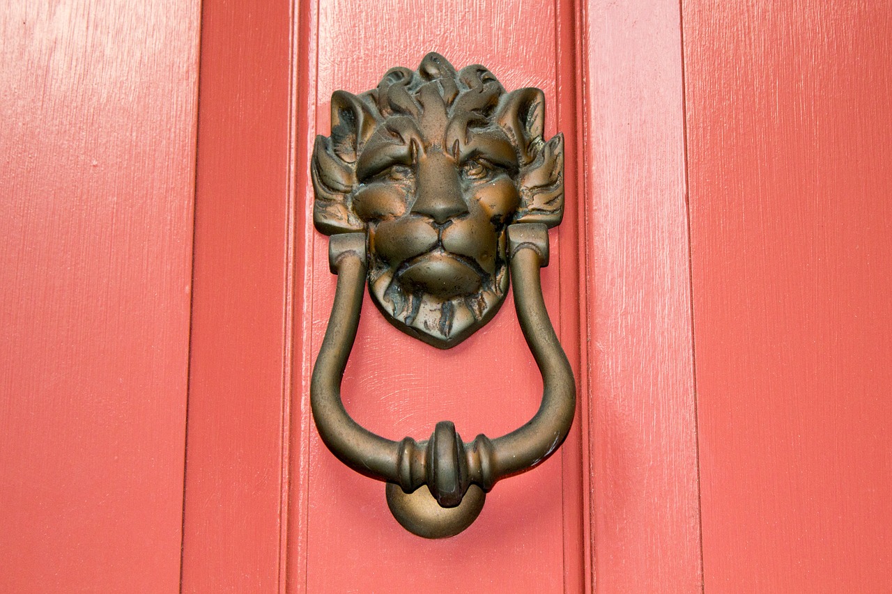 door knocker lion south free photo