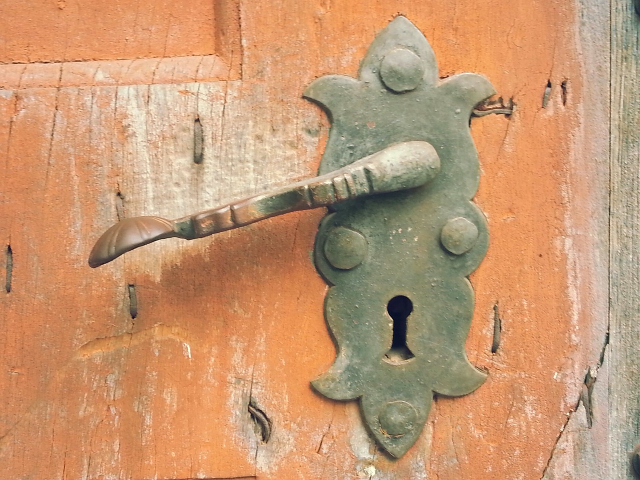 door lock antique door free photo