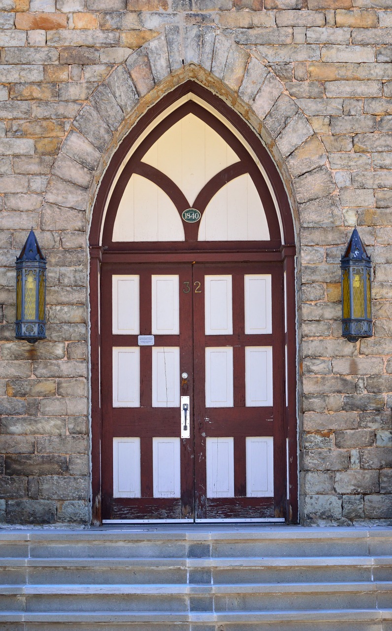 doorway old church 1848 free photo