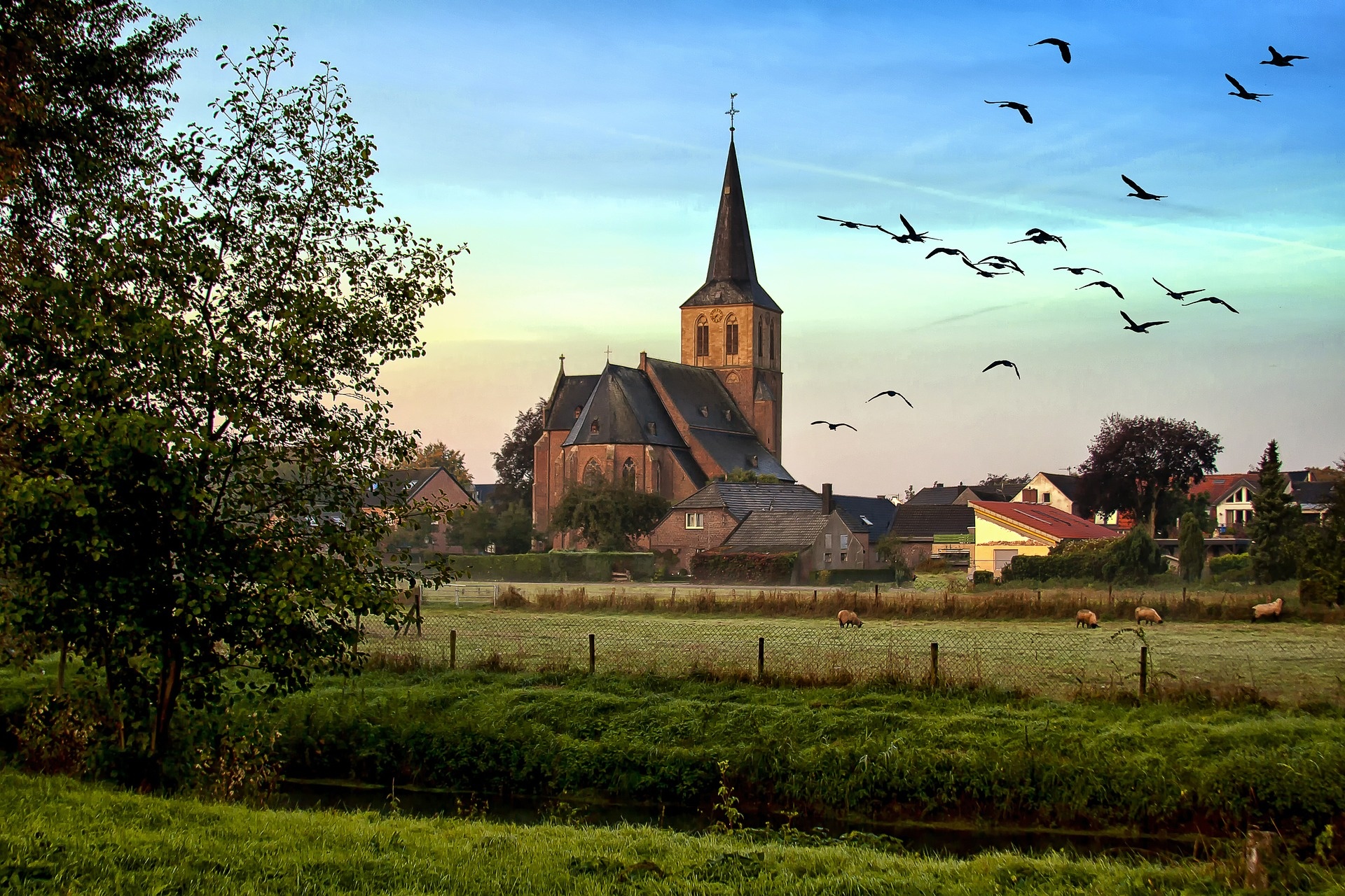 village church church niederrhein free photo