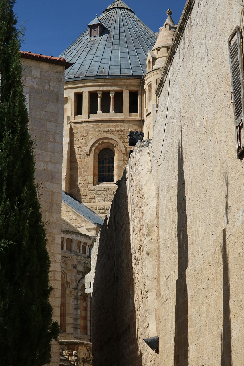 dormition abbey  jerusalem  monks free photo