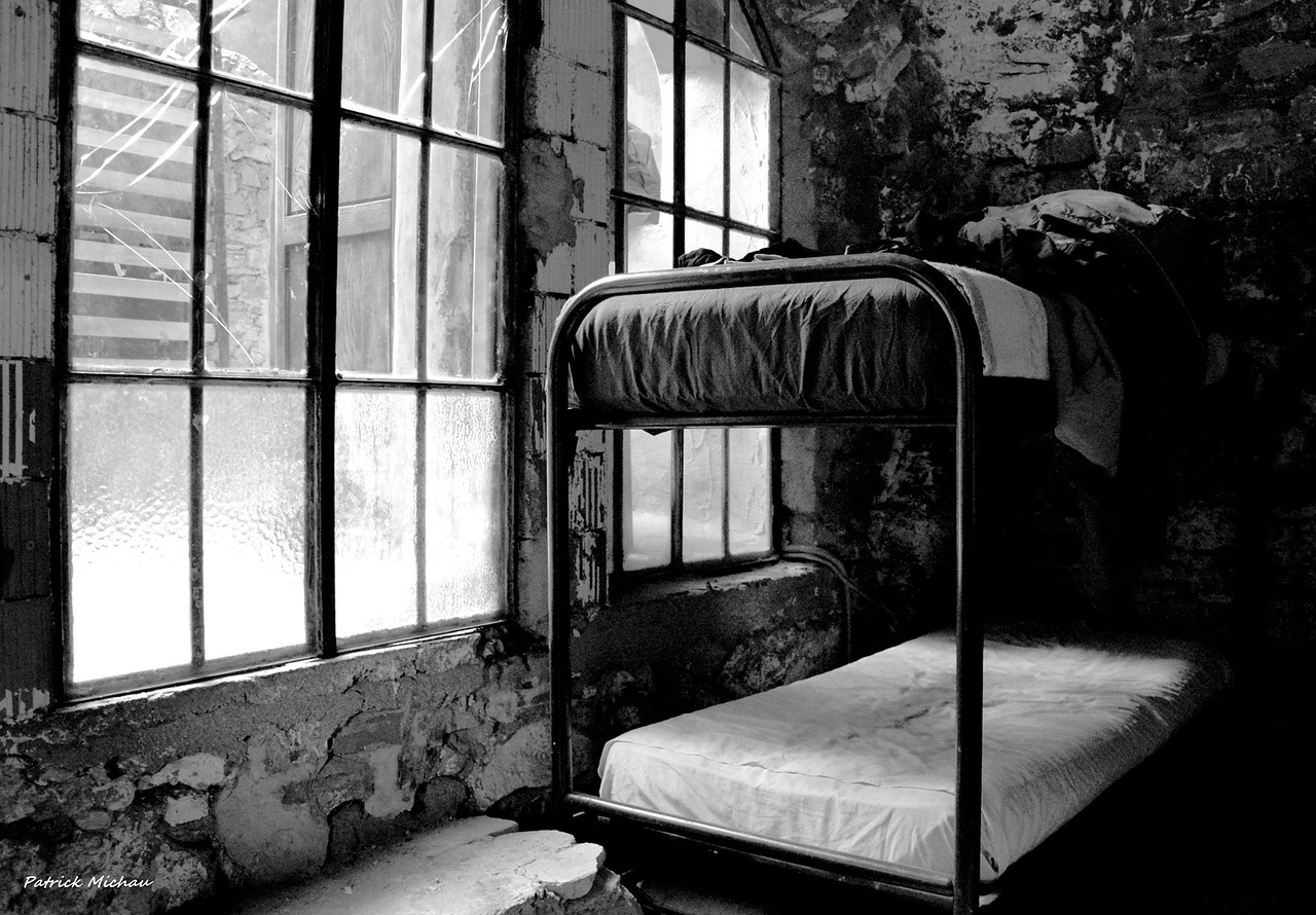 dormitory black white free photo