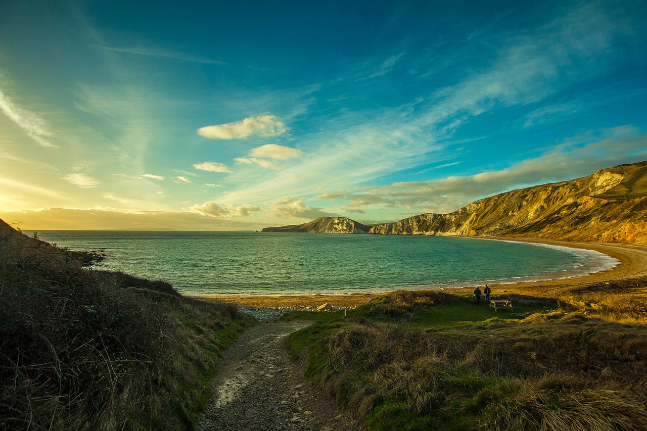 dorset sea worbarrow bay free photo