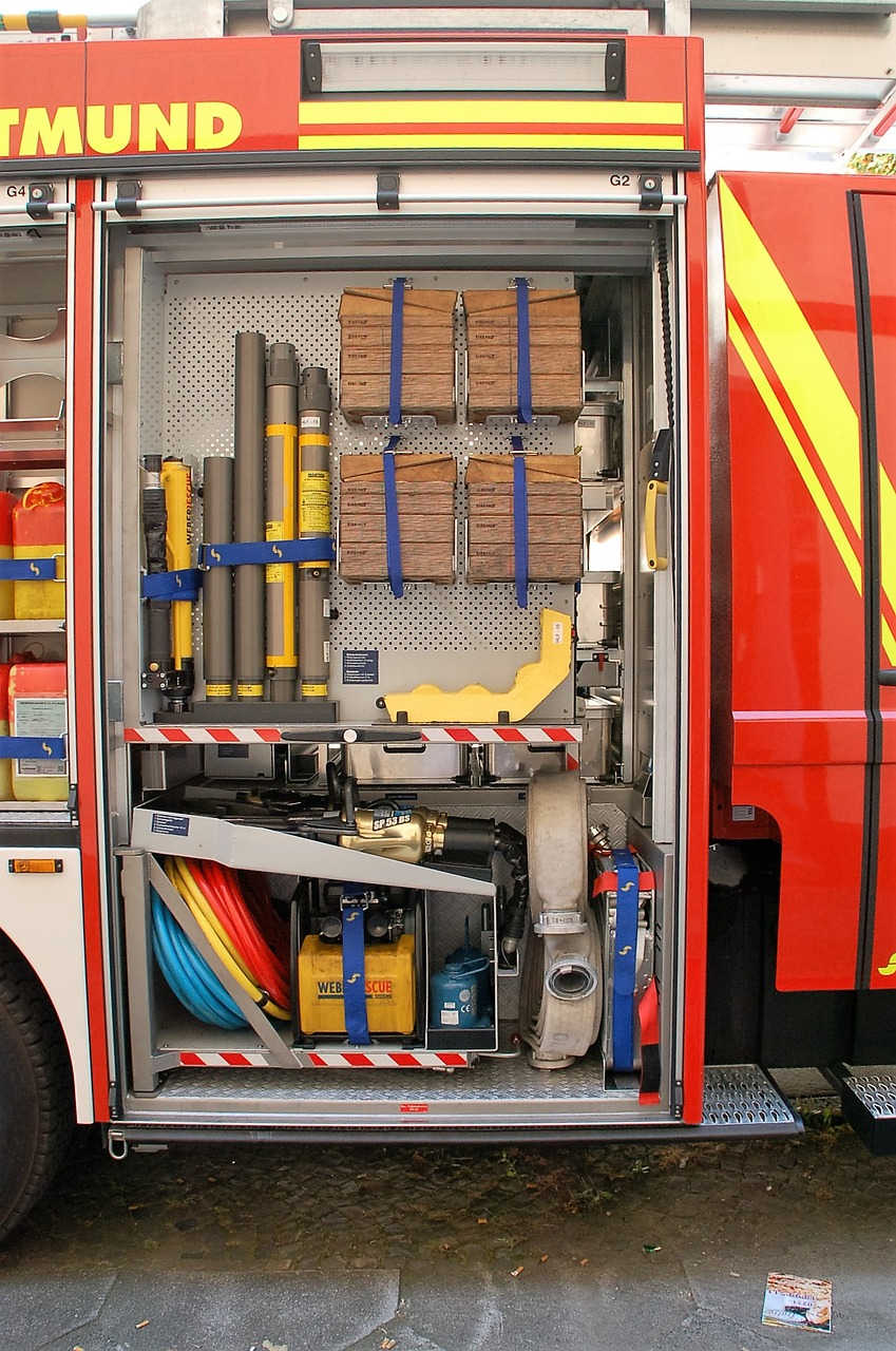 dortmund fire truck equipment free photo