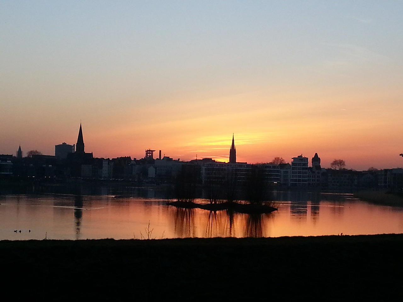 dortmund sunset panorama free photo