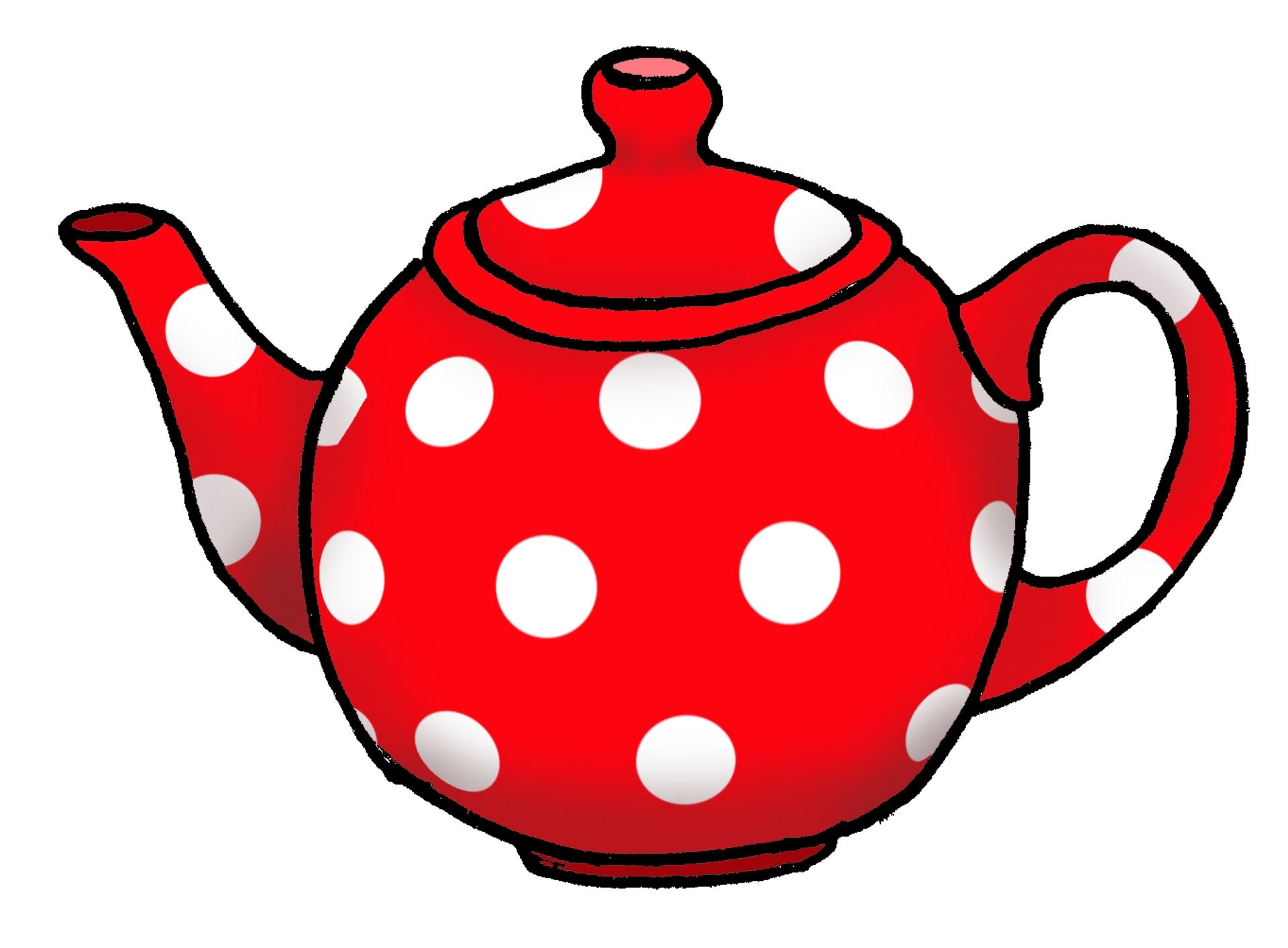 spot red teapot free photo