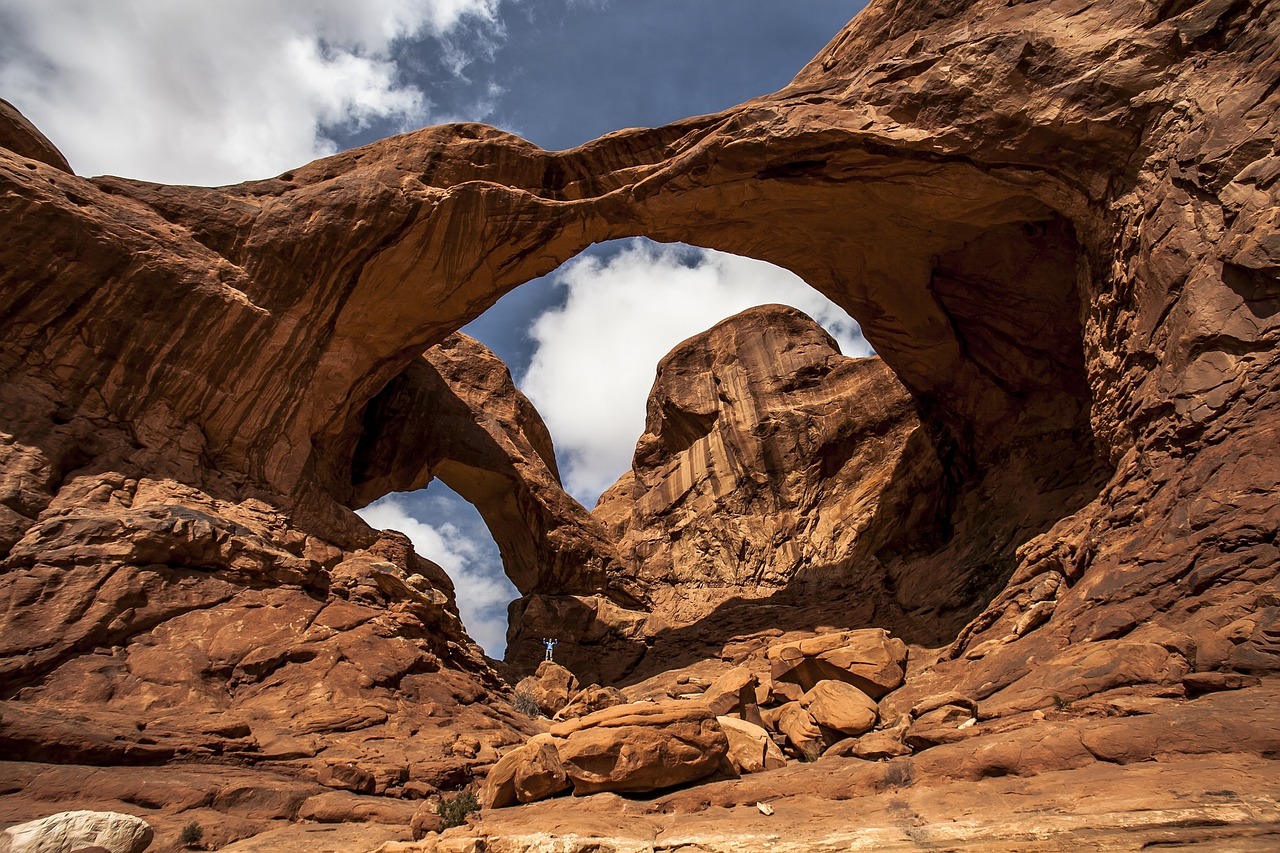 double arch landscape nature free photo