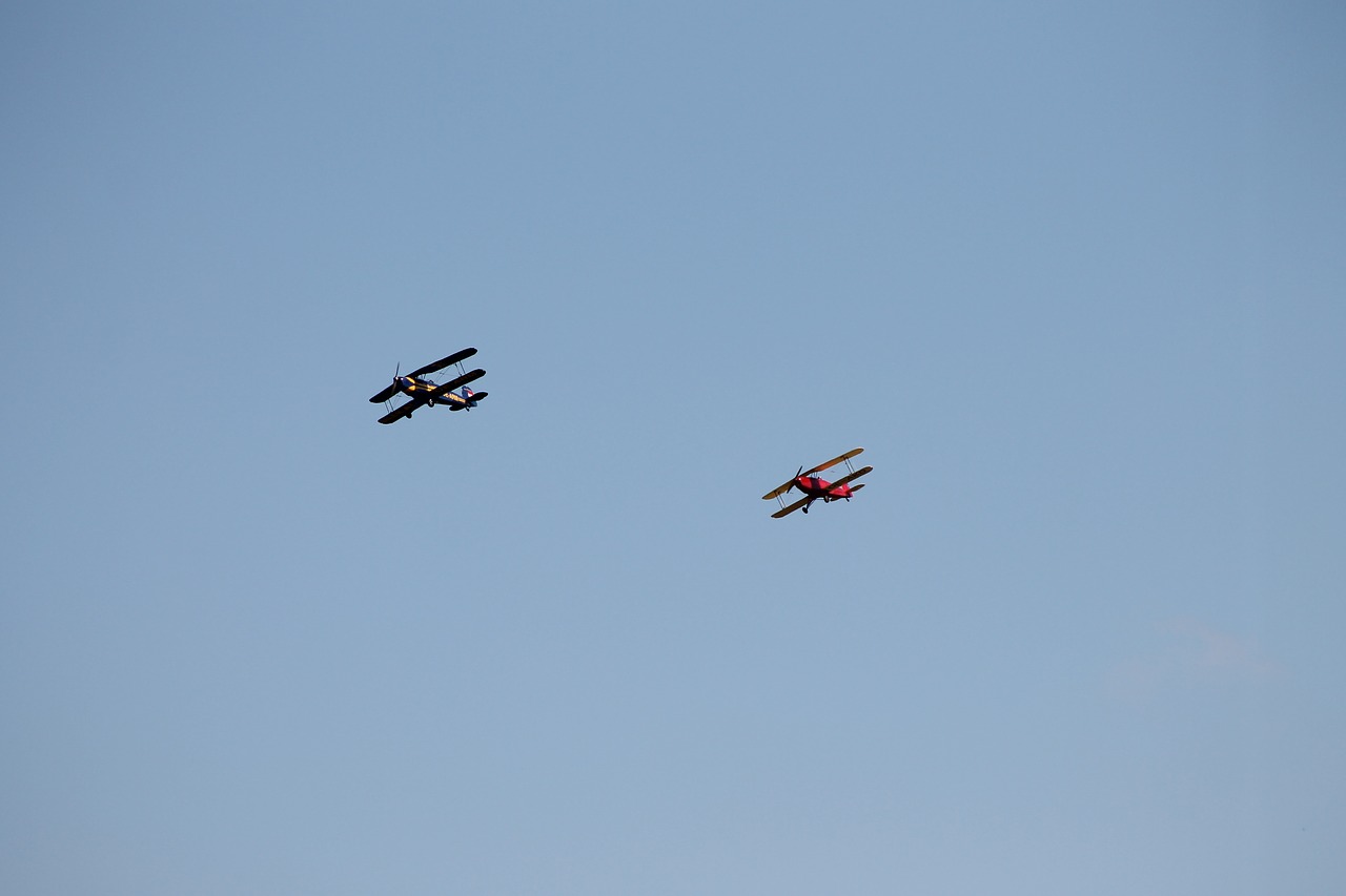 double decker aerobatics aircraft free photo