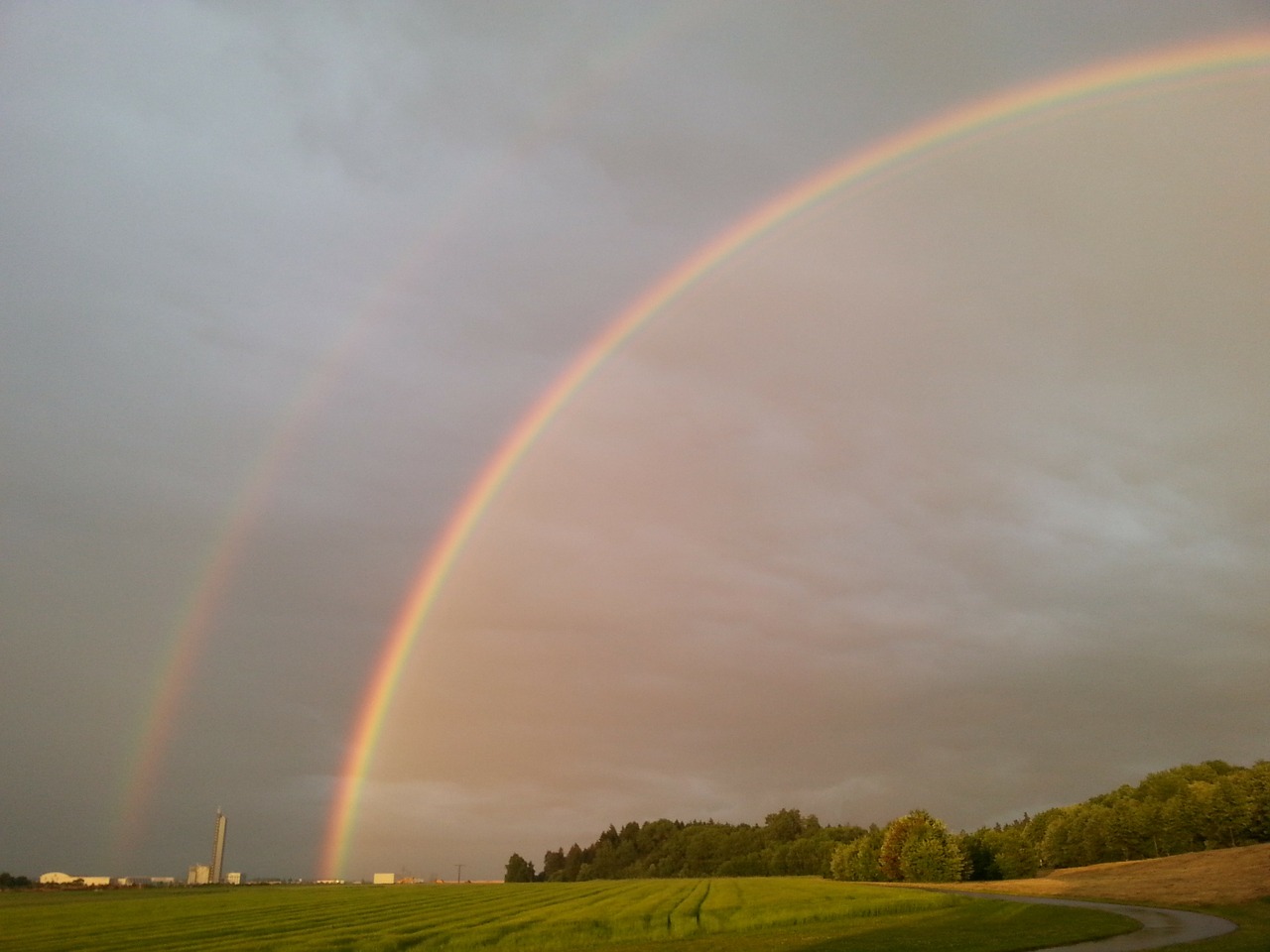 double rainbow rainbow natuschauspiel free photo