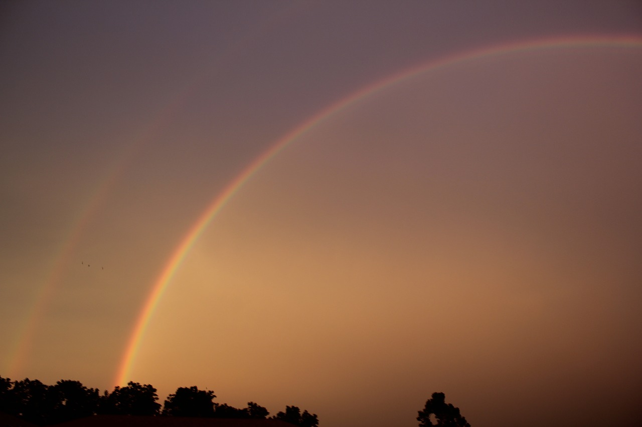 double rainbow rainbow double free photo