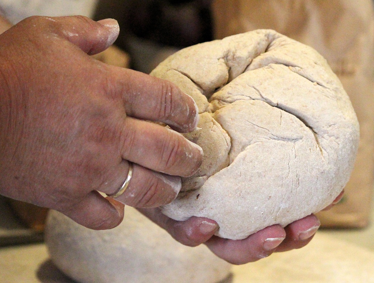 dough flour hand free photo